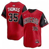 Men's Chicago White Sox #35 Frank Thomas Red Black 2025 City Connect Limited Stitched Jersey Dzhi,baseball caps,new era cap wholesale,wholesale hats